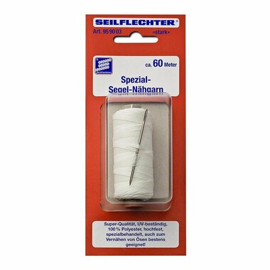 Filo per cucire, resistente con ago, 60m in blister