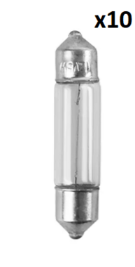 Lampada auto 12V 10W SV8.5 11x43 x10 pezzo