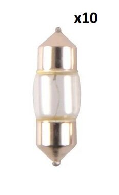 Lampada auto 12V 10W SV8,5 11x30 x2 pezzo SV8,5 11x30 x10 pezzo