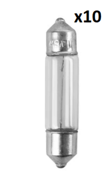 Lampada auto 12V 3W SV8.5 11x43 x10 pezzo