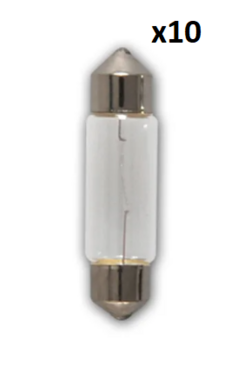 Lampada auto 12V 5W SV8.5 11x38 x10 pezzo
