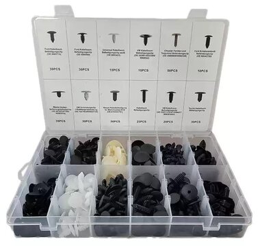 Assortimento di clip di fissaggio per tappezzeria da 340 pezzi