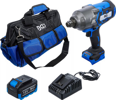 Kit avvitatore ad impulsi a batteria senza spazzole 1200 Nm 18 V con accumulatore e caricatore rapido