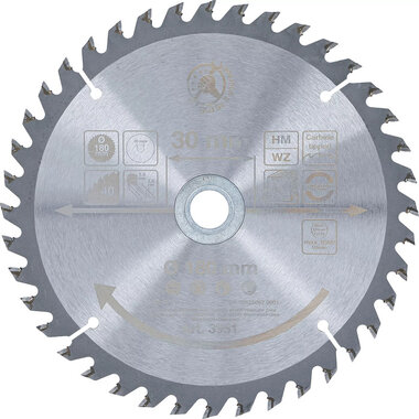 Lama per sega circolare con punte in metallo duro Ø 180 x 30 x 2,5 mm 40 denti