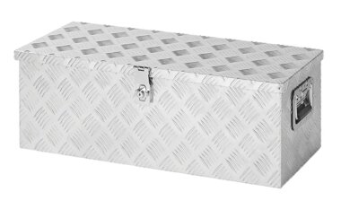 Cassetta porta attrezzi in alluminio per rimorchio 760 x 320 x H270 mm
