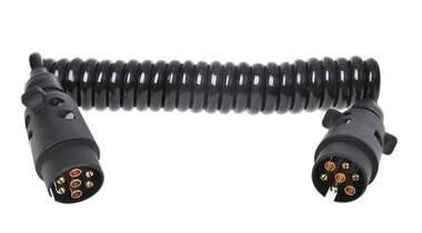Cavo a spirale 3M con 2x spina 7 poli PVC