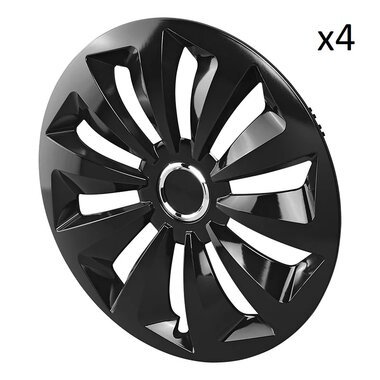 Copricerchi Fox nero 14 pollici x4 pezzi