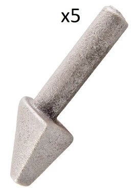 Pollice a saldare 50 mm per cerniera a ribalta x5 pezzi