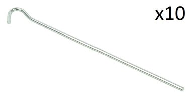 Picchetto da tenda 22cm in metallo con occhiello aperto x10 pezzi