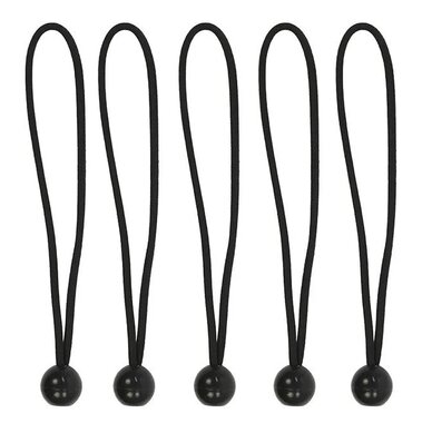 Tenditore tenda elastico 25cm con pallina di plastica - set da 5 pezzi