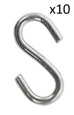 Gancio a S diametro 3mm 2,9x1,3cm x10 pezzi