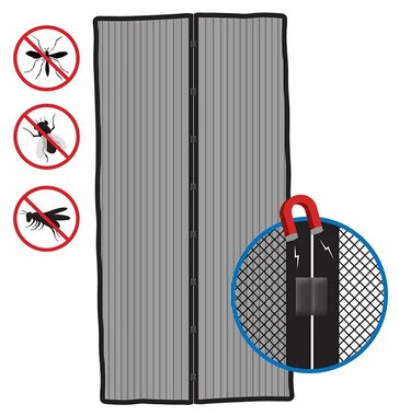 Zanzariera per porta con chiusura magnetica