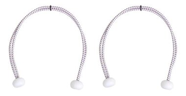 Legatelo con palline in plastica, 2 pezzi in sacchetto, 50 cm, bianco