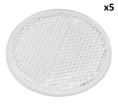 Riflettore bianco 60 mm autoadesivo x5 pezzi