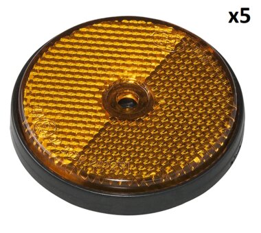 Riflettore arancione 60 mm con fissaggio a vite x5 pezzi