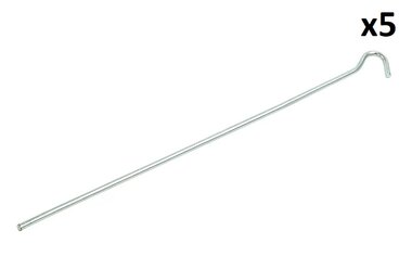 Picchetto da tenda in metallo 30 cm con occhiello aperto – set da 5 pezzi