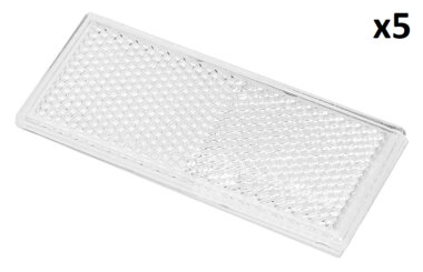Riflettore bianco 82x36 mm autoadesivo – Confezione da 5 pezzi