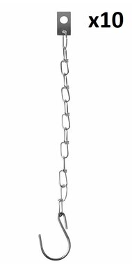 Catena di sicurezza in metallo 24 cm x10 pezzi