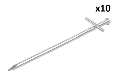 Picchetto in metallo 17 cm con perno trasversale saldato x10 pezzi