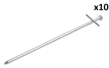 Picchetto in metallo 23 cm con perno trasversale saldato x10 pezzi