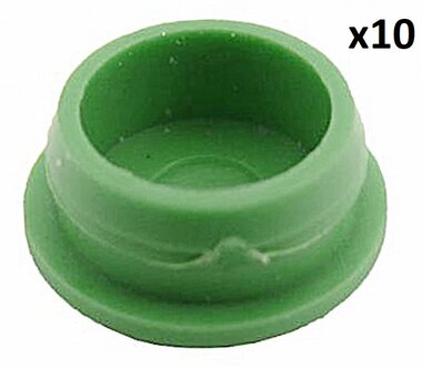Cappuccio di copertura per piastra d'ancoraggio verde x10 pezzi