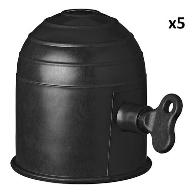 Copertura per gancio traino nera con serratura x5 pezzi