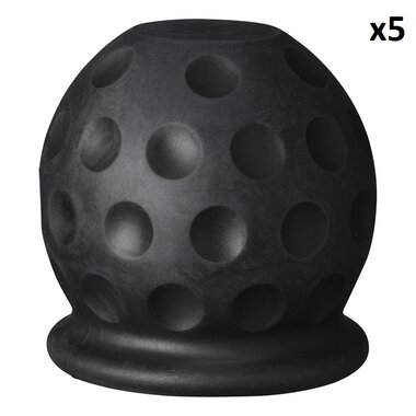 Tappo per gancio traino a forma di pallina da golf nero x5 pezzi