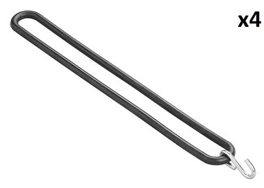 Cinghia elastica 300 mm con gancio a S x4 pezzi