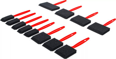 Set di spazzole in schiuma / spugna 12 pz