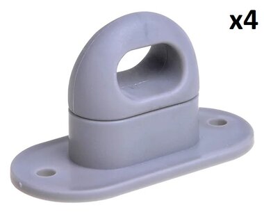 Chiusura girevole in plastica per occhiello ovale x4 pezzi