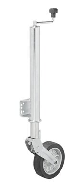 Ruotino di manovra 570/60 mm con grande cerchio in metallo e gomma 220 x 65 mm, pieghevole 500 kg