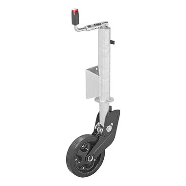 Ruota jockey 73 mm cerchio in metallo con pneumatico in gomma 260 x 65 mm pieghevole