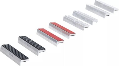 Ganasce protettive magnetici per morsa alluminio 100 mm 8 pz