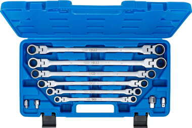 Set di chiavi a cricchetto doppio 8 - 19 mm 10 pz