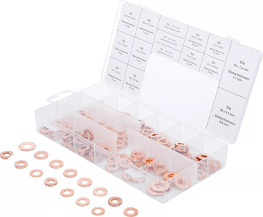 Assortimento anelli in rame 150 pz