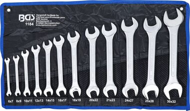 Serie di chiavi combinate anello-forchetta 6 x 7 - 30 x 32 mm 12 pz