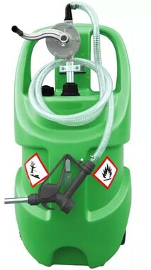 Serbatoio benzina 75 litri, pompa manuale + pistola manuale