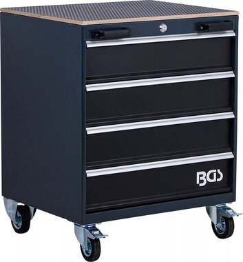 Carrello portautensili 4 cassetti vuoto per sistema a parete