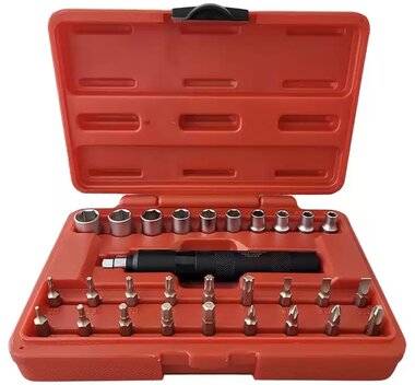 Cacciavite a percussione con inserti e bussole – 29 pezzi