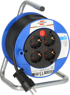 Avvolgicavo nero 15 m H05VV-F 3G1,5