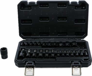 Set chiavi a bussola (1/4), (3/8), (1/2) profilo a E/T (per Torx) 25 pz