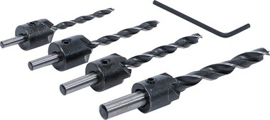 Set di punte per legno con svasatore 4 pz
