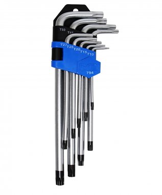 Set chiavi Torx, 9 pezzi Tamperproof, T10-T50