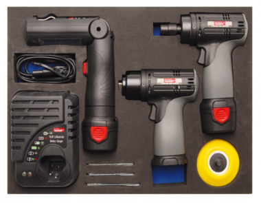 Set smerigliatrice e lucidatrice a batteria nel modulo x carrello 10,8 V 8 pz