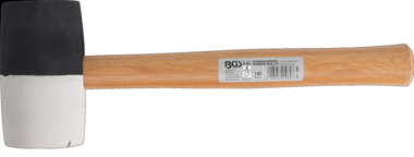 Mazzuola in gomma Hickory Maniglia in bianco e nero Testa 840 g