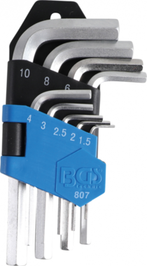 Set di chiavi esagonali interne in 9 pezzi, 1,5-10 mm