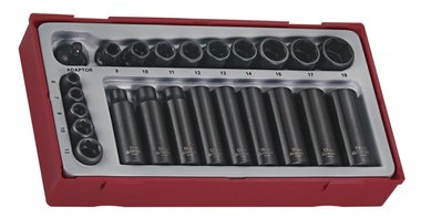 Set tappi a corsa 1/4 e 3/8 tc-tray 24dlg