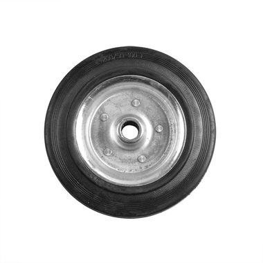 Cerchio ruota nasello in metallo con pneumatico in gomma 200x50mm