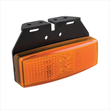 Luce di ingombro laterale 12/24V arancione 110x40mm LED con supporto