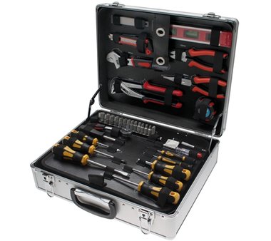 Set di utensili da 129 pezzi con custodia in alluminio
